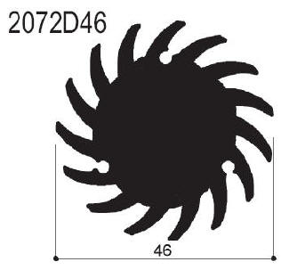 cod. art. FM2072D46 : Dissipatori di calore in alluminio in barre 