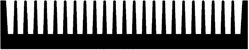 dissipatore in alluminio in sezione